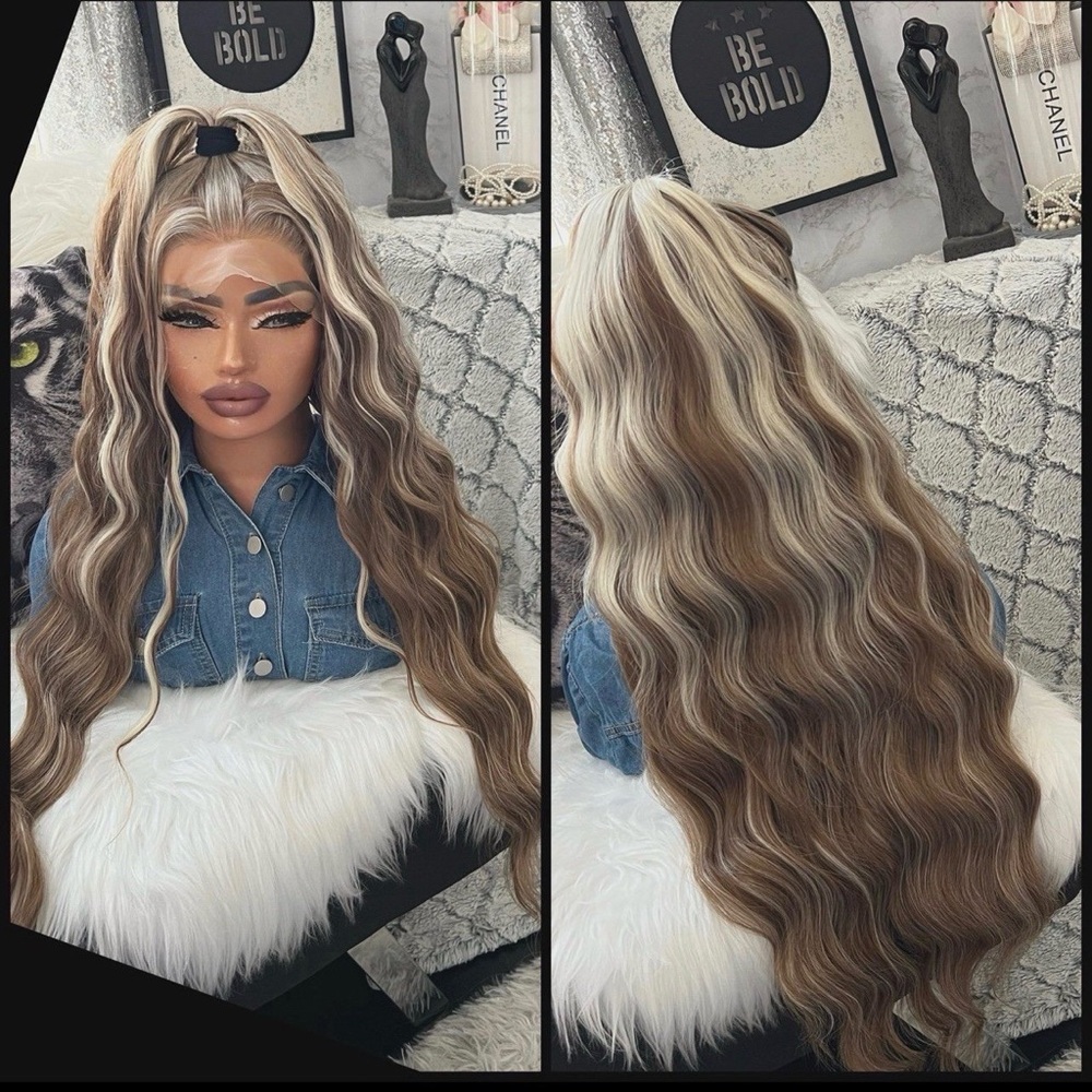 Human Hair Blended Lace Front Wig